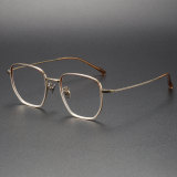 Brown Glasses LE1023 - Square Titanium Frames for Every Vision Need
