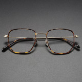 Square Glasses LE1023 - Titanium Tortoise Shell Design