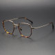 Square Glasses LE1023 - Titanium Tortoise Shell Design