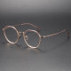 Rose Gold Glasses LE1019 - Fashionable Round Frames for Women