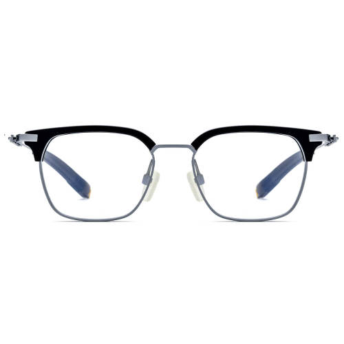 Reading Glasses LE0682 - Big Frame Silver Browline Spectacles in Titanium