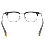 Reading Glasses LE0682 - Big Frame Silver Browline Spectacles in Titanium