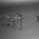 Blue Filter Glasses LE1016 - Square Black Frames in Titanium & Acetate