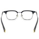 Bifocal Glasses LE0682 - Black Browline Spectacles in Titanium