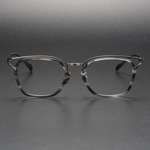 Blue Filter Glasses LE1016 - Square Black Frames in Titanium & Acetate