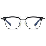 Bifocal Glasses LE0682 - Black Browline Spectacles in Titanium