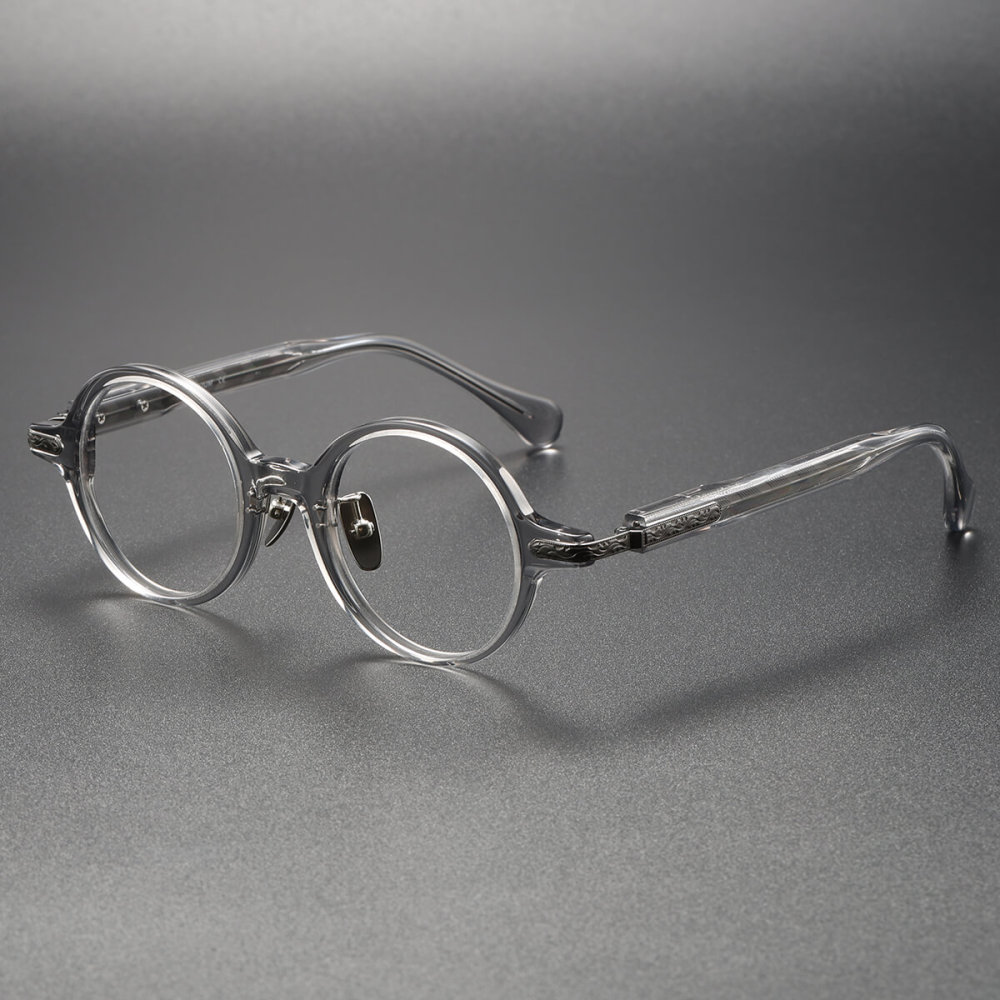 Vintage Glasses LE0154 - Classic Round Clear Frames for All