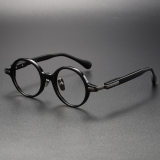 Computer Glasses LE0154 - Round Black Acetate Frames for Digital Comfort