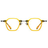 Yellow Glasses LE0564 - Ideal for Night Driving, Geometric Acetate Frames