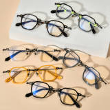 Yellow Glasses LE0564 - Ideal for Night Driving, Geometric Acetate Frames