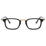High Prescription Glasses LE0337 - Black and Gold Rectangle Frames