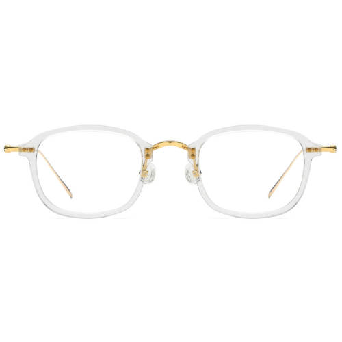 Men's Clear Frame Glasses LE0559 - Sophisticated Oval Tortoise & Gold Design