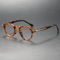 Blue Light Eyewear LE0068 - Tortoiseshell Round Acetate Frames