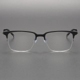 Titanium Eyeglasses LE0180 - Sleek Black Frames for All