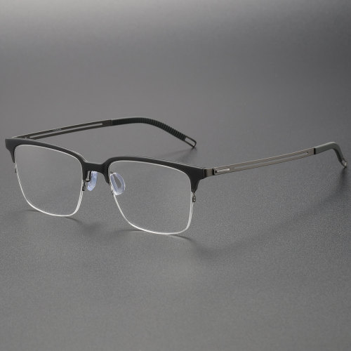 Titanium Eyeglasses LE0180 - Sleek Black Frames for All