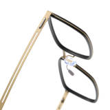 Black and Gold Glasses LE0172 - Titanium Rectangle Frames