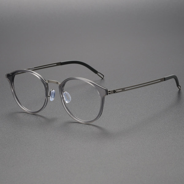 Blue Light Blocker Glasses LE0174 - Round Titanium Frames