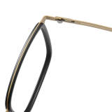 Black and Gold Glasses LE0172 - Titanium Rectangle Frames