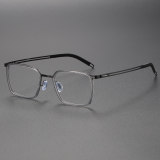 Clear Blue Light Glasses LE0177 - Titanium Square Frames