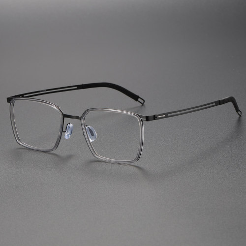 Clear Blue Light Glasses LE0177 - Titanium Square Frames