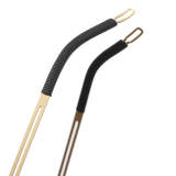 Black and Gold Glasses LE0172 - Titanium Rectangle Frames