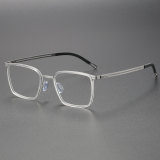 Silver Glasses LE0177 - Square Titanium Frames for Precision Vision