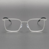 Silver Glasses LE0177 - Square Titanium Frames for Precision Vision