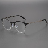 Browline Eyeglasses LE0181 - Black Rimmed Titanium Frames