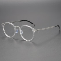 Clear Eye Frames LE0174 - Stylish Titanium Glasses with Silver Arms and Black Rubber Tips