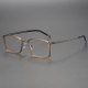 Brown Glasses LE0172 - Titanium Rectangle Frames for Sophisticated Style