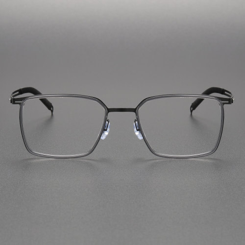 Clear Blue Light Glasses LE0177 - Titanium Square Frames