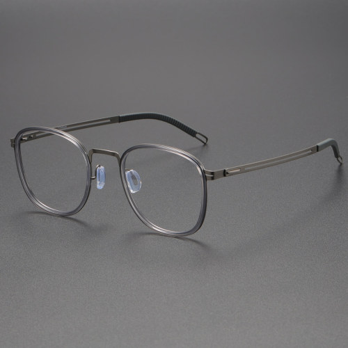Blue Light Glasses Readers LE0175 - Round Titanium Frames