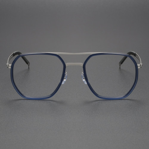 Blue Eyeglasses LE0178 - Titanium Aviator Frames for Everyone