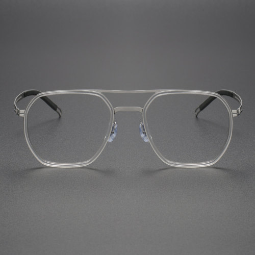 Clear Aviator Glasses LE0178 - Lightweight Titanium Frames