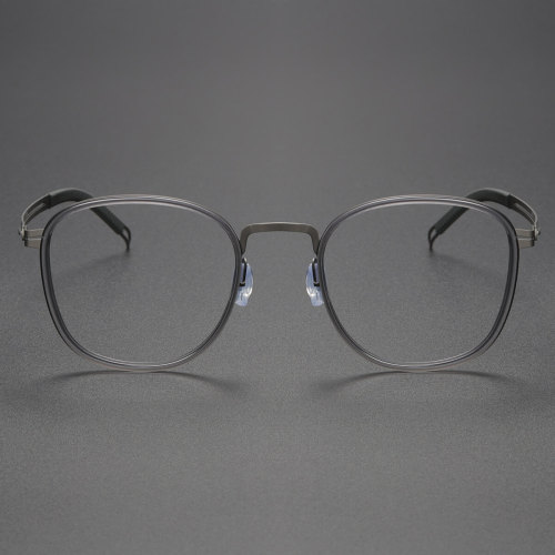 Blue Light Glasses Readers LE0175 - Round Titanium Frames