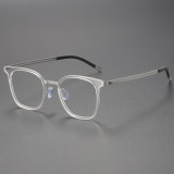 Clear Rim Glasses LE0171 - Titanium Square Frames for All