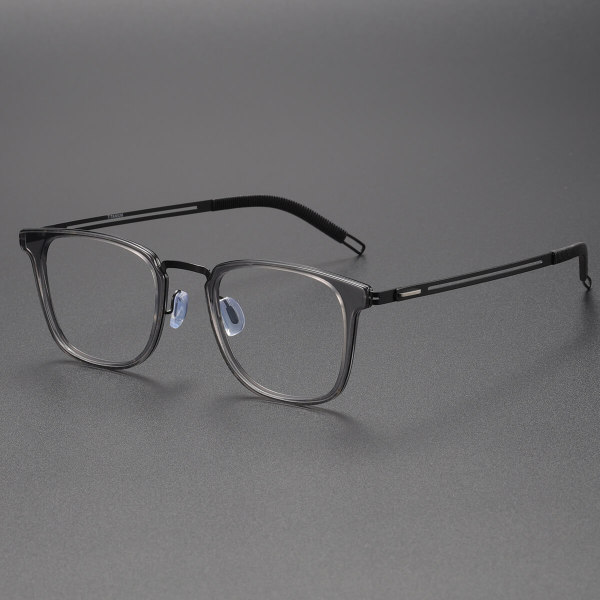 Titanium Eyeglasses LE0176 - Square Frames with Black Clear Design