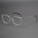 Clear Rim Glasses for Men LE0173 - Sleek Titanium Rectangle Frames (XJ)