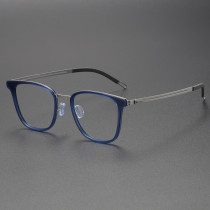 Blue Glasses Frames LE0169 - Titanium Square Design