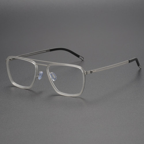 Clear Aviator Glasses LE0179 - Sleek Titanium Design for All