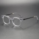 Transparent Eyeglass Frames LE0151: Clear & Black Square Design for High Prescription