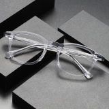 Transparent Frame Glasses LE0067 - Sleek Round Acetate Eyewear for Every Vision Need
