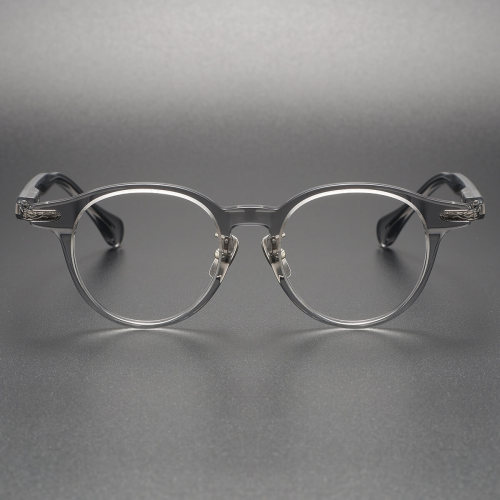 Blue Light Eyewear LE0153 - Modern Round Acetate Frames