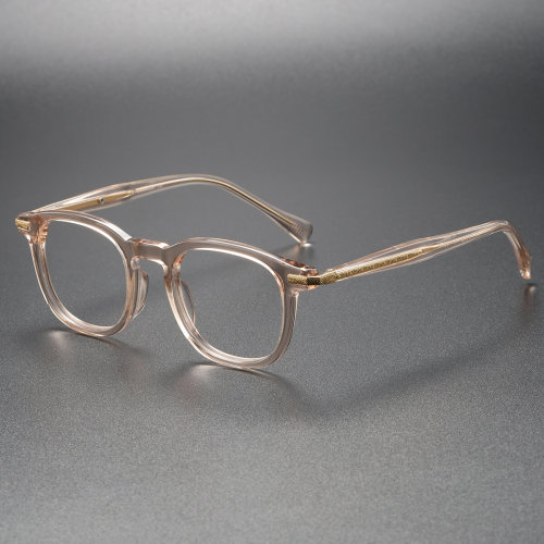 Pink Glasses LE0067 - Chic Round Acetate Frames for Prescription & Fashion Wear