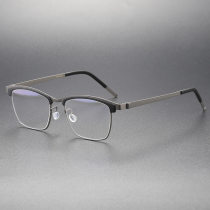 Fashion Glasses for Men LE0259 - Titanium Browline Style Frames Fashion Glasses for Men LE0259 - Titanium Browline Style Frames