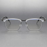 Adjustable Glasses LE0259 - White Browline Titanium Frames