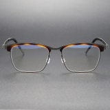LE0259 Titanium Eyeglasses - Designer Screwless Browline Frames