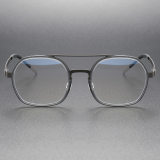 Non-Prescription Eyeglasses LE0256 - Sleek Titanium Aviator Frames