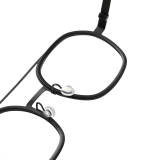 Black Glasses LE0256 - Titanium Aviator Frame with Double Bridge