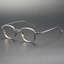 LE0370 Silver Oval Frame Glasses - Versatile Prescription Options